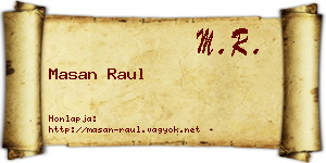 Masan Raul névjegykártya
